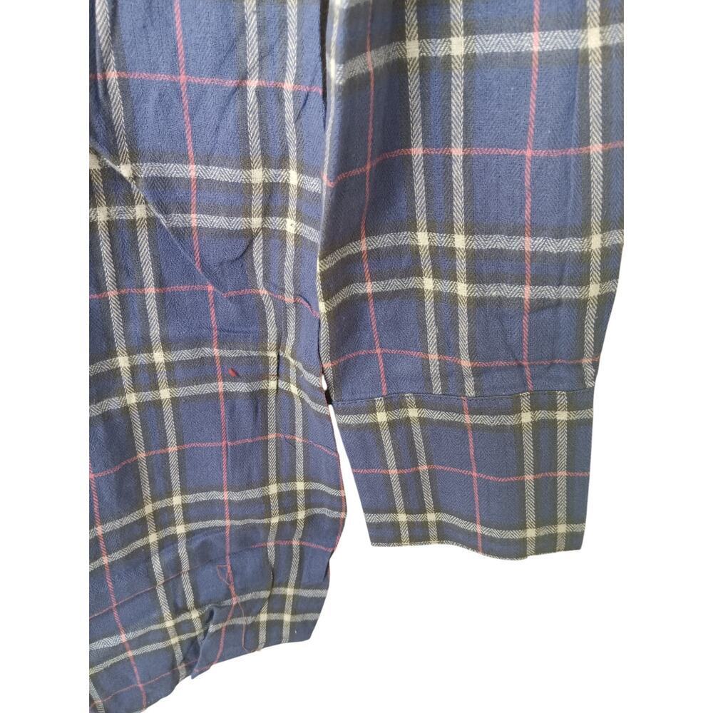 New Easel Los Angeles Oversized Off Shoulder Plaid Shirt Dress Cotton SZ M - Picture 10 of 16